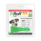 Rolf club 3D раствор для наружного применения против блох и клещей для собак массой от 4 до 10 кг, 1 пипетка